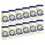 Blue Plate Real Mayonnaise, 8 Fl Oz Jar (Pack of 12)
