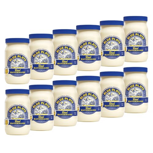 Blue Plate Real Mayonnaise, 8 Fl Oz Jar (Pack of 12)