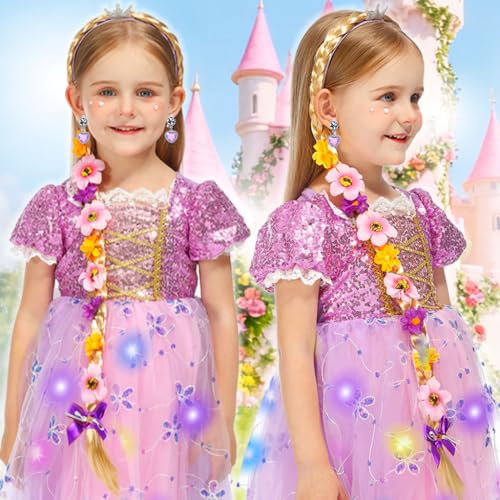 Disfraz de princesa morado para niña 3-4 años miniatura 3