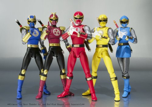 Bandai Tamashii Nations S.h. Figuarts Blue & Yellow Wind Ranger Set Power Rangers Ninja Storm Action Figure #TOP5