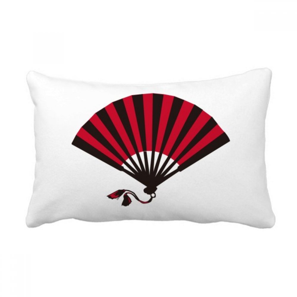 Coussin de canape decoration asiatique rouge et noir pour salon ethnique