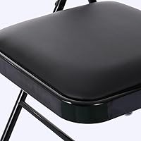 Vista 4 de Simpli-Magic 6 Pack Black Padded Folding Chairs with Cushion – Durable Metal Foldable Chairs for for Indoor Outdoor Weddings, Parties, Backyard &
