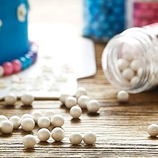 Edible Candy Pearls Cupcake Cake Toppers, Celebrations Candy Pearls Shaker Jar Wedding Shower Party Cake Food Decoration S...