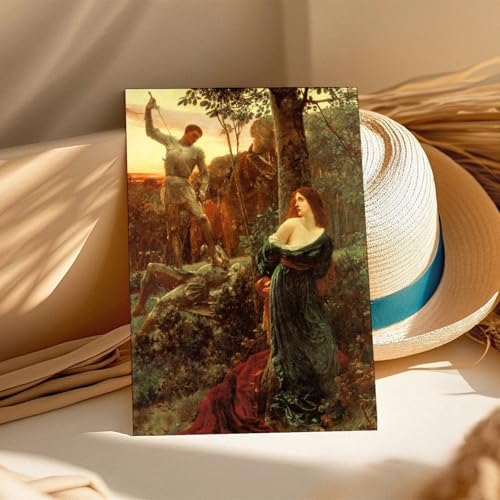 Toile canvas Chivalry 1885 impression d'art Dicksee haute définition - 3