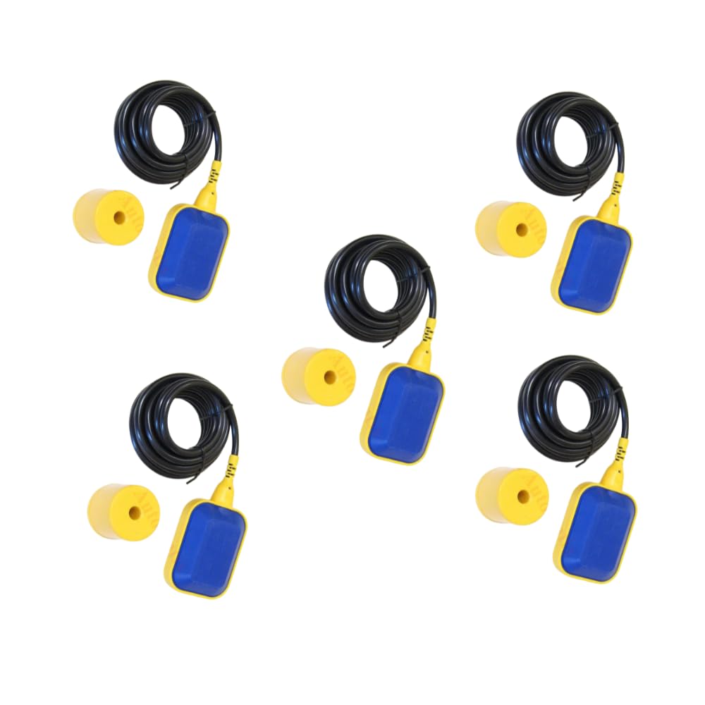 Float Switch | Float Sensor | Water Level Sensor 250V 16A (3 Mtr Wire) | Water Tank Float Switch Sensor for Water Level Controller Auto Cut Off with Switch (Yellow and Blue) Pack of (5)-picture-18
