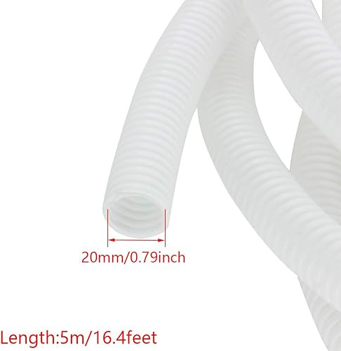 Miniatura 2 de Othmro 1 conducto eléctrico de 16.4 pies de diámetro interior de 0.79 pulgadas de diámetro interior, tubo corrugado sin dividir, cubierta de