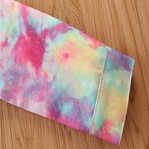 Toddler Baby Boy Girl Jacket Long Sleeve Tie Dye Button Down Shirts Coats Outerwear Cardigan Top (B, 1-2 Years)3