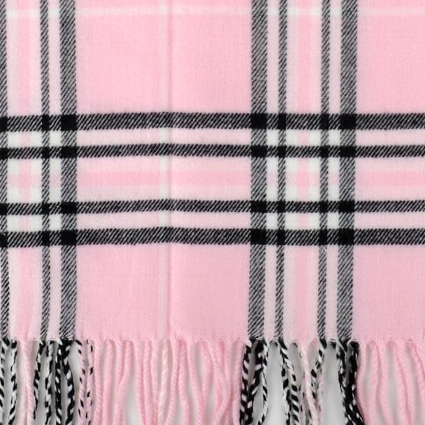 Image of Nollia Plaid Fall /Winter Scarf for Men & Women-Plaid Color Cashmere Feels Acrylic Scarves