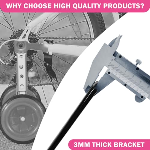 Image of HAWENS Bike Training Wheels Mute Flash Wheels with Adjustable Bicycle Stabilizer Mounted Kit Compatible for 12 14 16 18 20 inch Single Speed Bike