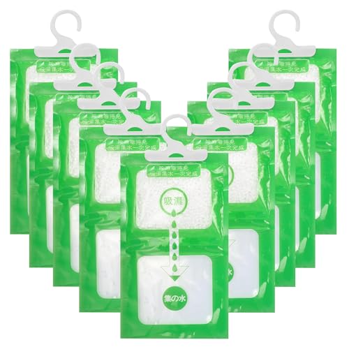 Ruikdly 10 Pezzi Sacchetti per Deumidificatore Antimuffa 50g Sacchetti di Deumidificazione Assorbi Umidità Armadio Deumidificatori per Armadio per Wardrobe, Cucina, Camera da Letto, Bagno