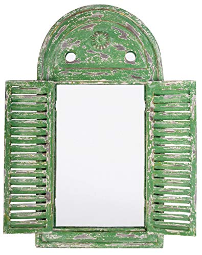 Esschert WD13 – Miroir Mural avec Portes, 39 x 55 cm Vert