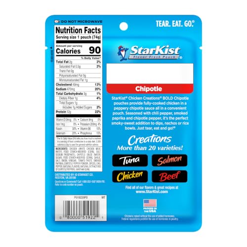 Image of StarKist Chicken Creations BOLD Chipotle, 2.6oz Pouch, 1-Pack
