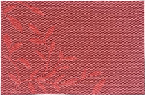 Image of Potency Table Mats Set of 6, Woven Placemats for Dining Table, Heat-Resistant, Stain-Resistant, Anti-Skid, Washable PVC Table Mats, Vinyl Placemats for Dining, Kitchen & Restaurant Table (C Red)