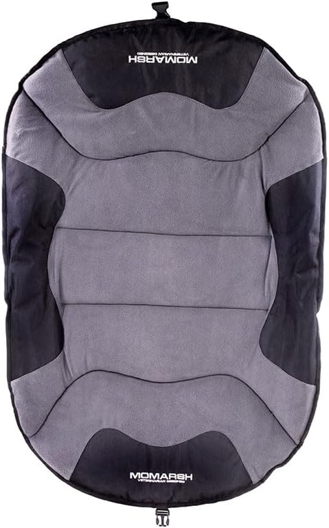 Miniatura 5 de Momarsh Cuna elevada para perros con almohadilla suave lavable y marco plegable para viajes y uso doméstico  Cuna todo en uno con pies