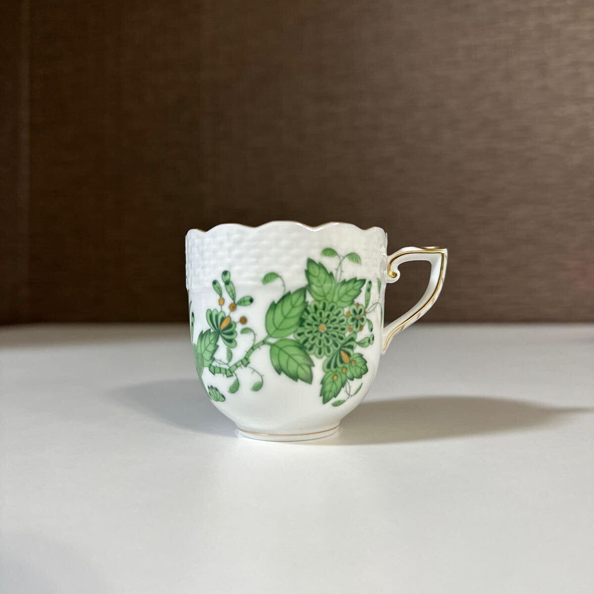 Amazon.co.jp: HEREND ヘレンド インドの華 グリーン HAND PTED 金彩  