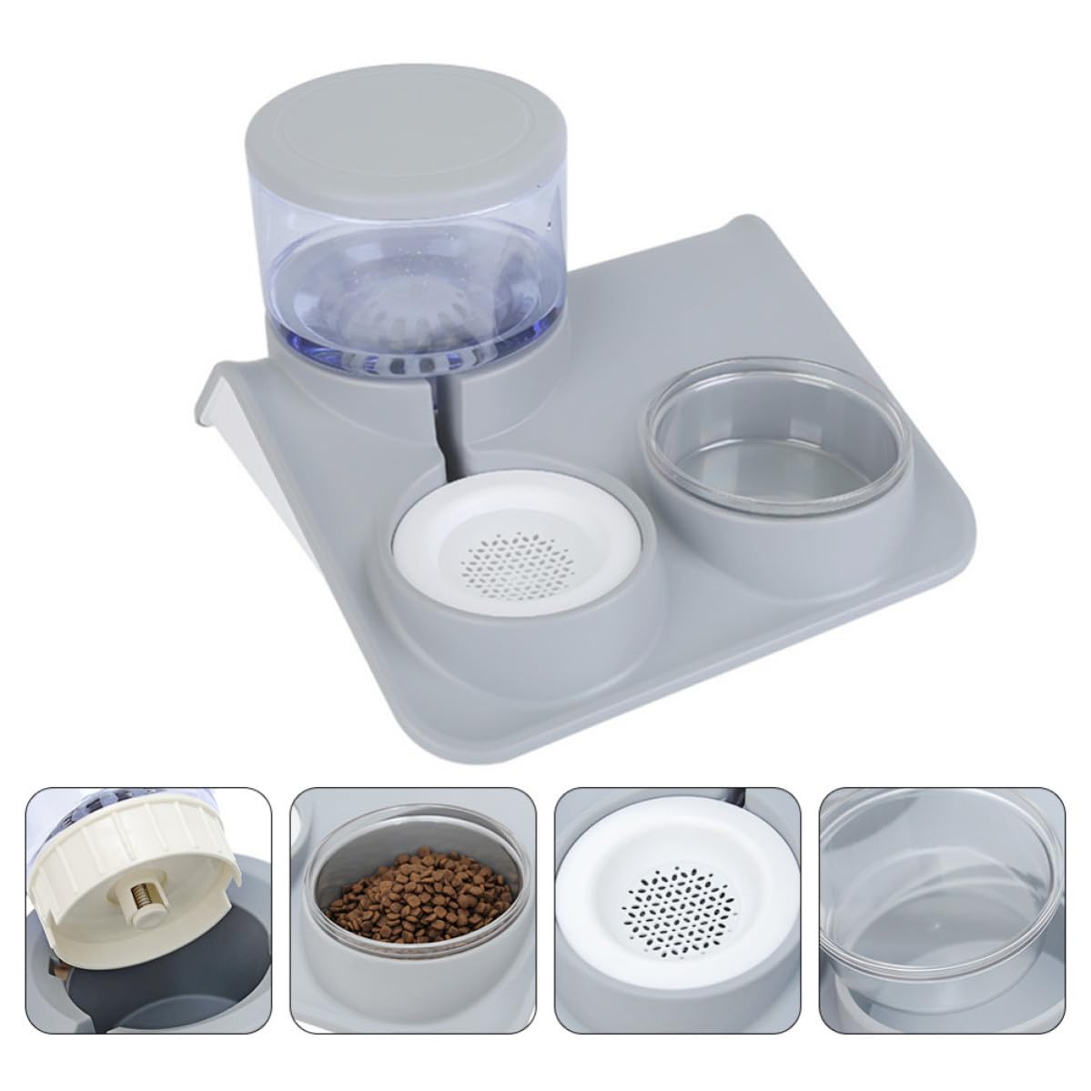 Edelstahl Hundenapf mit Automatischer Wasserzufuhr für Hunde und Katzen