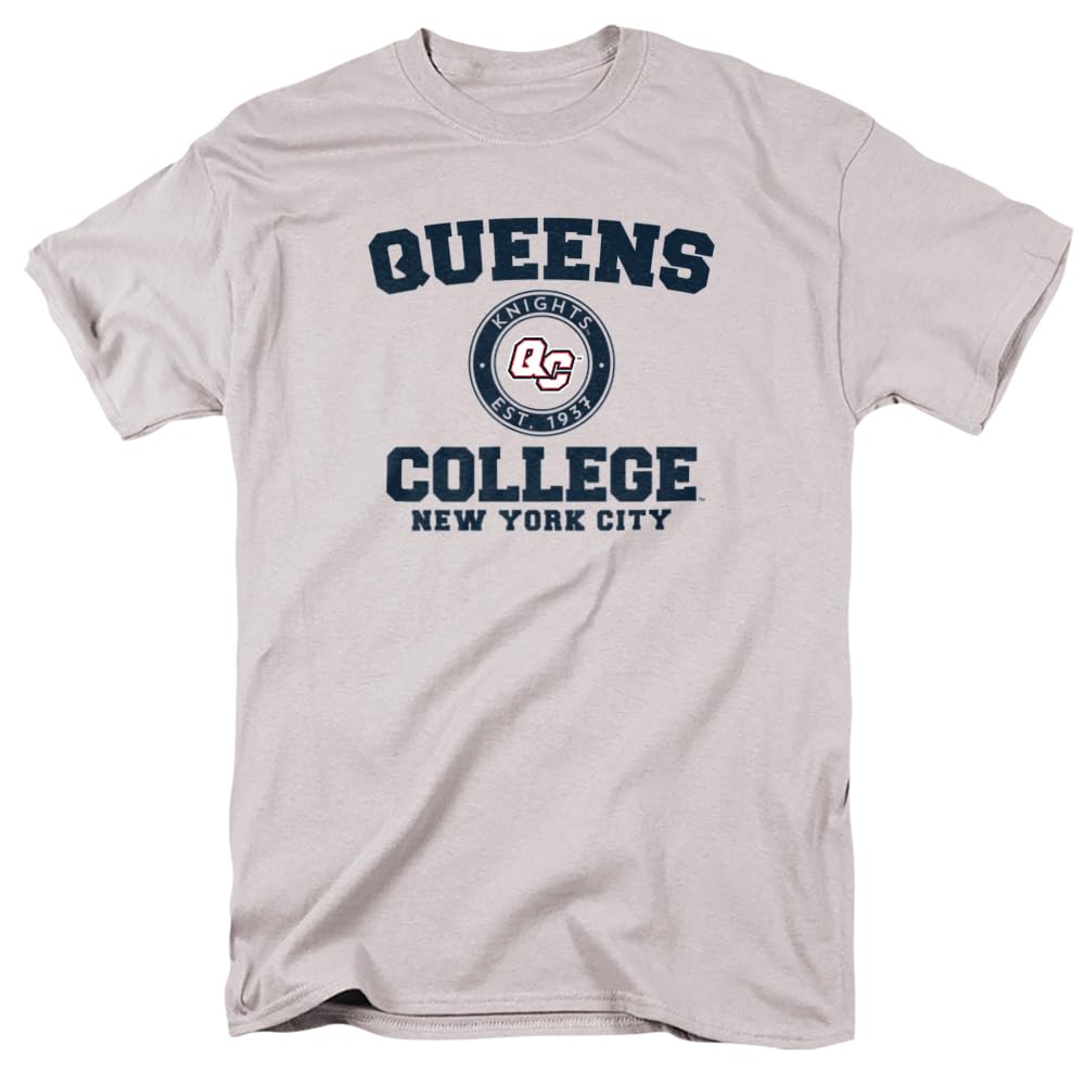 Queens College Official Circle Logo Unisex Adult T Shirt