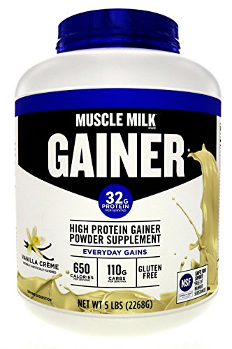 Muscle Milk Gainer Protein Powder, Vanilla Creme, 32g Protein, 5