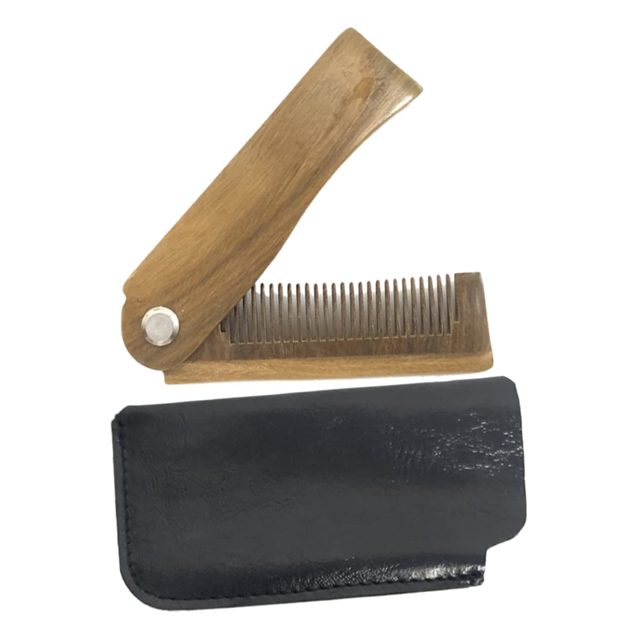 Beavorty 4 Set Pettine Tascabile Pieghevole Per Uomo Pettine Per in Legno Strumento Per Lo Styling Di Baffi E Barba Per Baffi in Legno Compatto E Portatile