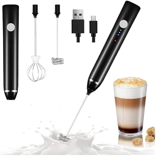 RENARSH Milk Frother Handheld USB Rechargeable Electric Foam