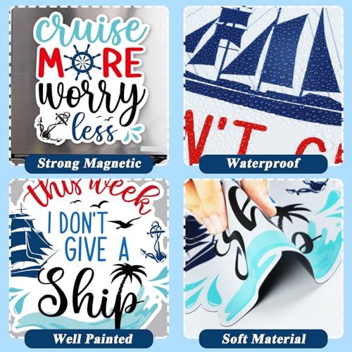 12pcs decoraciones magnéticas grandes para puerta crucero miniatura 3