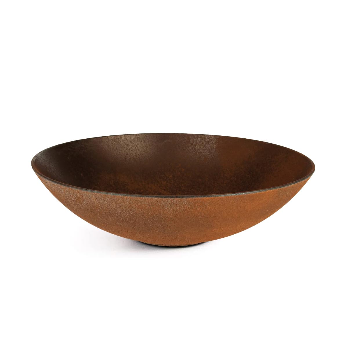 matches21 - Macetas para exteriores resistentes a la intemperie - 2 cuencos decorativos grandes en aspecto de metal oxidado como cuencos para flores - cuencos planos de jardín de 28 cm para flores,