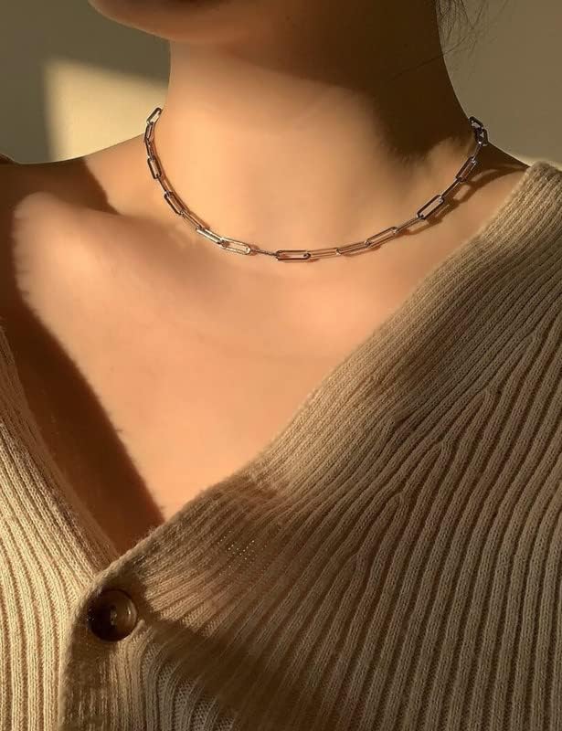 925 Sterling Silver Clasp Paperclip Chain 2/3/4/5mm Necklace for Women Men Silver Link Chain Necklace for Women 16/18/20/22/24/26/30 Inches - Image 3