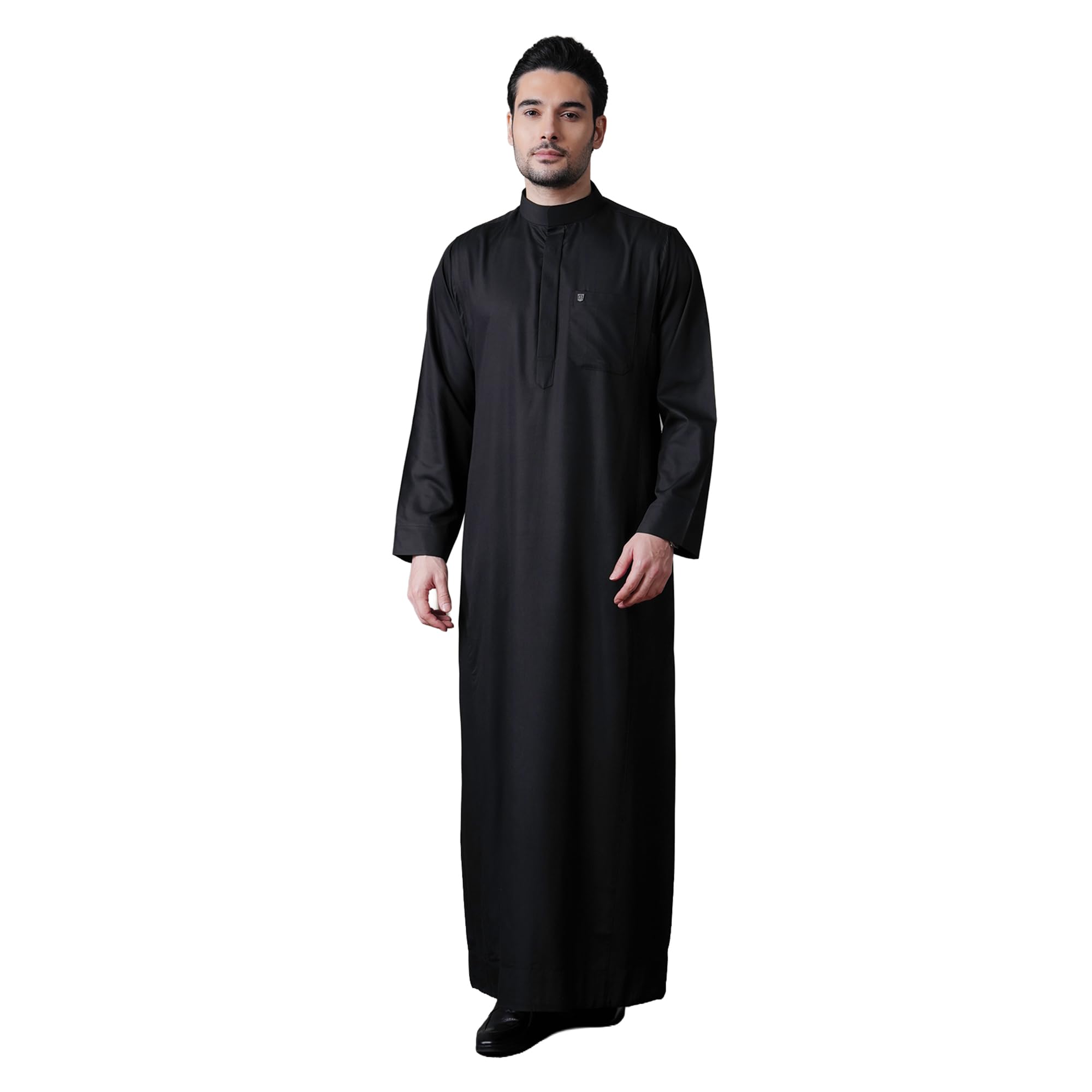 mashroo New Kurvig Saudi 2.0 Black Thobe Jubba for Men-picture-14