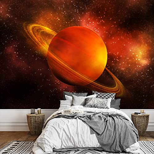 wall26 - The Planet Saturn in Space - Removable Wall Mural Self-Adhesive Large Wallpaper - 100x144 inches