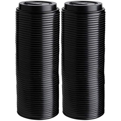 ELEGANT DISPOSABLES [200 PACK LIDS] Lids For 8 oz oz Paper Hot Cups - Coffee Cup for Espresso, Cold, or Hot Drinks, Tea, Coffee, Hot choclate Cover