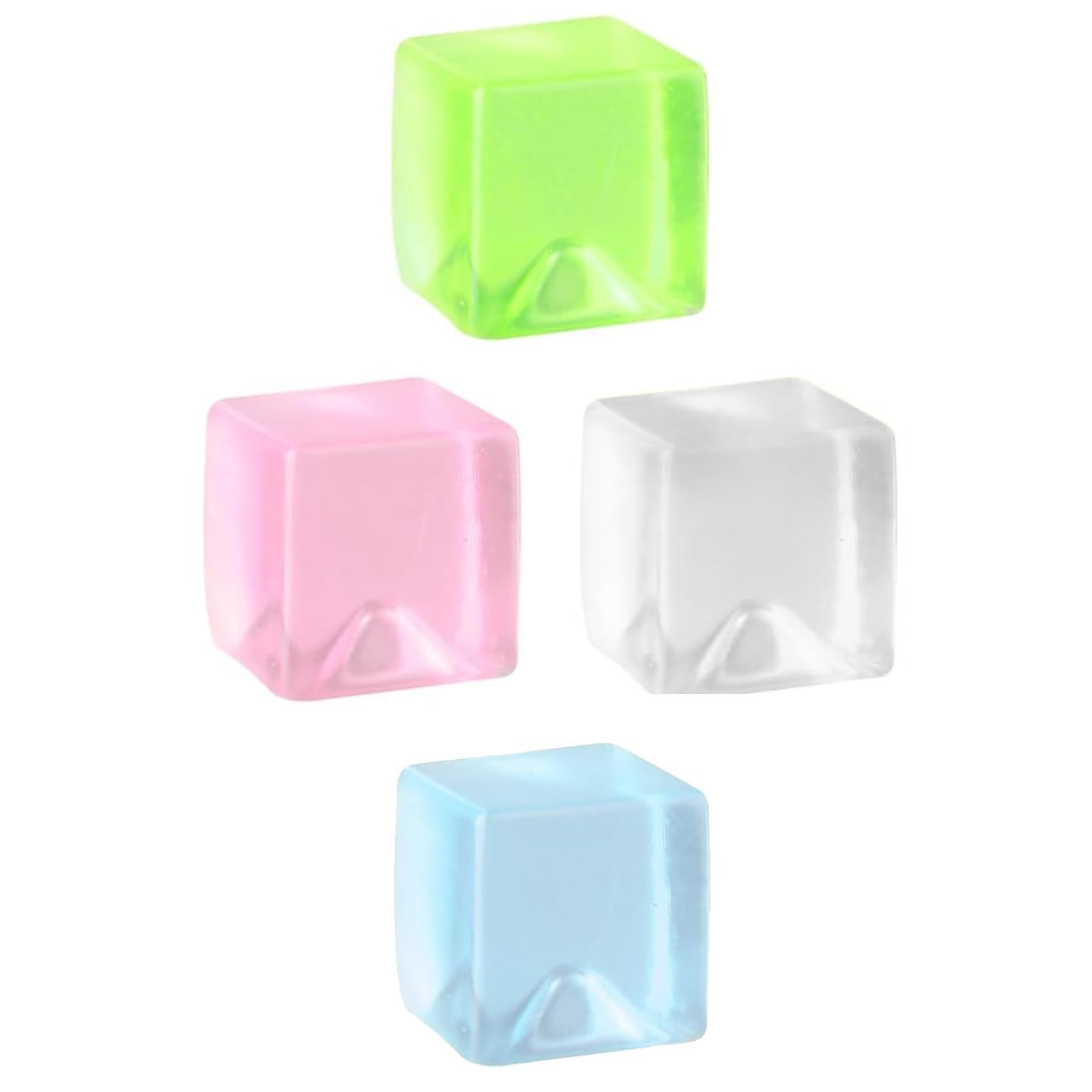 6 Pcs Nice Cube, Multi Colors Ice Cube Squeeze Toys, Clear Mini Squishy Cubes, Safe Non-Toxic Ice Cubes Fidget Toy, for Adults Kids to Relief Anxiety and Stress, Nice Gifts for Boys Girls