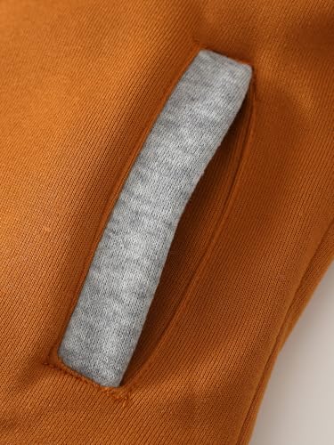 Image of Kids Zip-Up Hooded for Boys Sherpa Lined Jacket Winter Outdoor Sweatshirt Warm Coat 3-14 Years