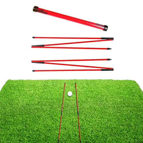 Varas de prática de golfe dobráveis ​​, Bastões de treinamento de alinhamento de golfe, Varas de prá