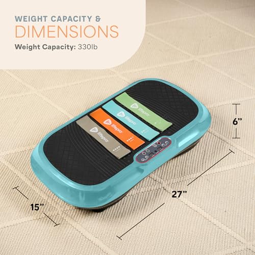 Image of Lifepro Waver Vibration Plate Exercise Machine - High-Intensity Vibration Plate for Lymphatic Drainage - Full-Body Workout Vibrating Platform with Loop Bands - Fitness Equipment for Strength & Toning