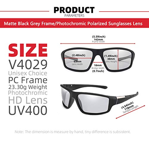 Photochromic Polarized Sports Sunglasses for Men Women UV Protection Safety Outdoor Cycling Driving Fishing Glasses4