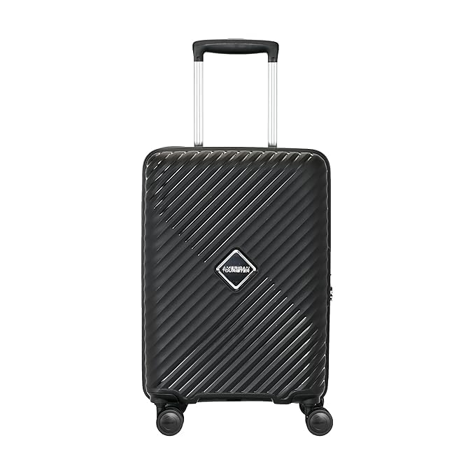 Image of American Tourister Set (55+68+79 CM) Check-in Trolley Bag with Combination Non TSA Lock & 8 Wheels Hard-Sided PC Medium Suitcase /Trolley Bag with Double Spinner Wheels /Luggage for Men & Women (Black)