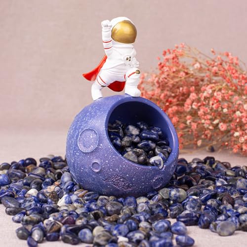 Image of Polished Sodalite Crystals - 72 Pcs, 0.5 inch 10 oz Handpicked Natural Tumbled Gemstones Rocks, Pebbles for Reiki, Chakra, Healing Home Decor