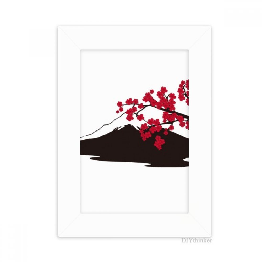 Cadre photo Sakura Japonais et Fuji pour bureau déco zen salon pour photo 10x15 cm multicolor