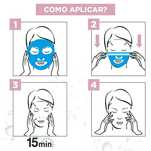 Máscara Facial em Tecido Hidratante Garnier Hidra Bomb Camomila Calmante, 32g, Incolor