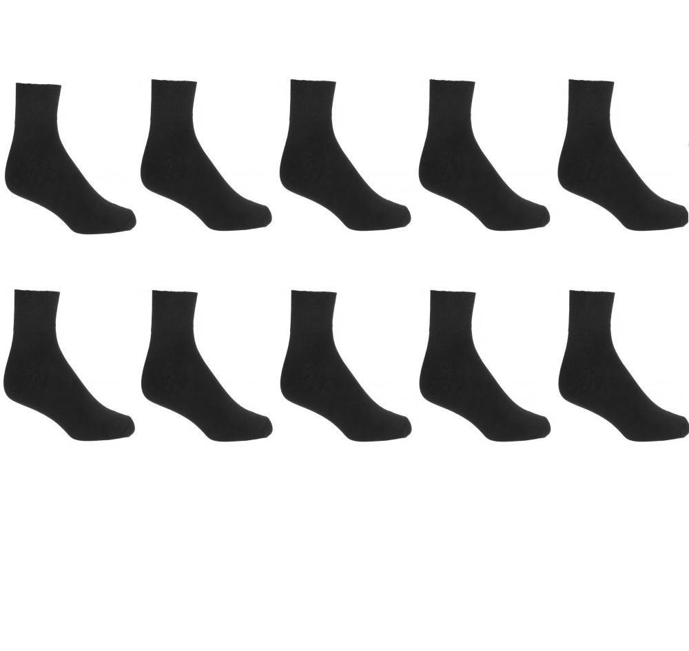 Oshop Trades Pack of 10 Black Ankle Socks for Men