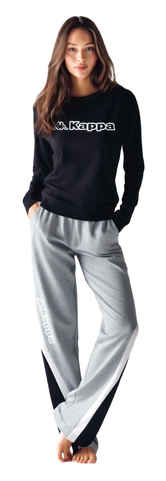 Kappa Women's Summer Cotton Tracksuit – Complete Jumpsuit in Summer Cotton Sweatshirt – Sporty – Lightweight