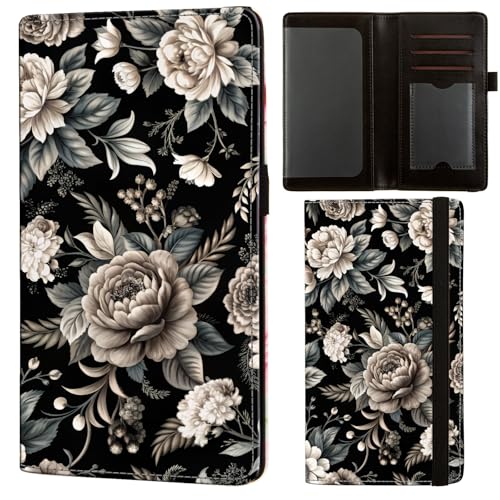 Image of checkbook cover,Checkbook Cover for Duplicate Checks,RFID Checkbook Register Cute Wallet women Men Credit Card Holder (Peony)