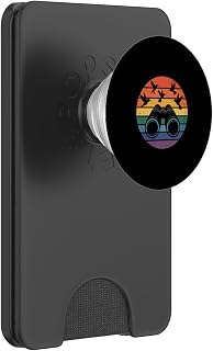 Retro Sunset Binoculars Birding Birdwatcher PopSockets PopWallet for MagSafe