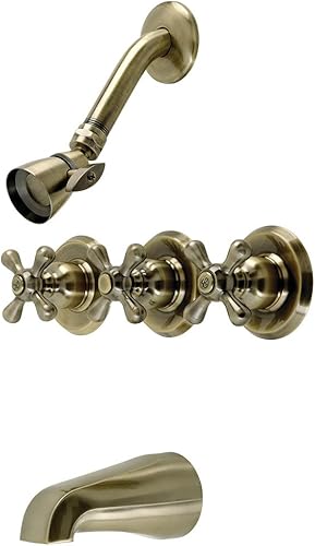 Miniatura 8 de Kingston Brass KB230AX - Grifo victoriano para bañera y ducha, negro mate, 72 x 8 x 7.38 pulgadas