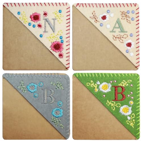 GXGM bookmark,Personalized Hand Embroidered Corner Bookmark,