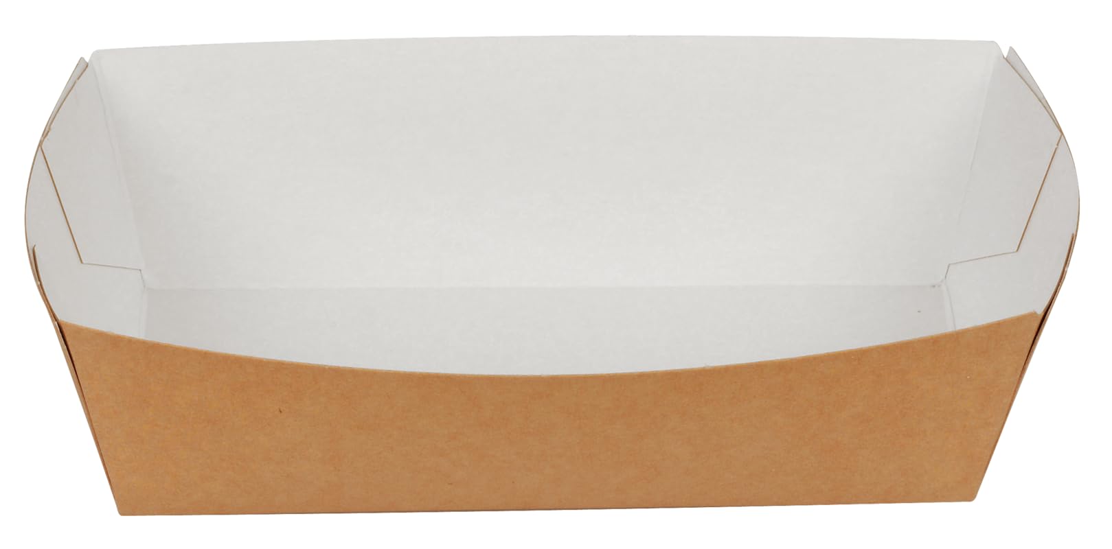 Abena Brown Gastro Line Disposable Chip Trays | 15.2X8.2x4.3cm | Pack Of 90 Paperboard Disposable Bowls For Hot Food | Disposable Trays Suitable For Use As Hot Dog Trays And Nacho Trays.