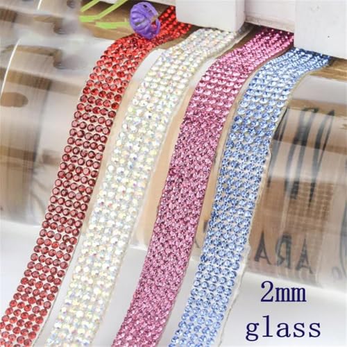 Chaîne strass hot fix rose de qualité supérieure pour finitions de luxe - 3