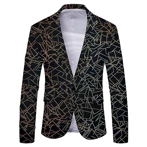 Mens Suit Blazer Jacket Sports Coats Printed Casual Suits Blazer Jackets Lightweight Daily Business Party Sports Coats