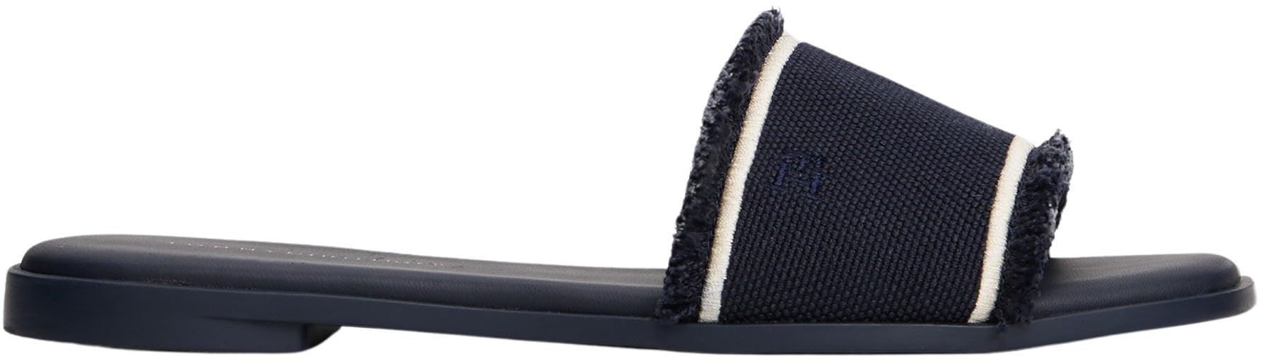 Tommy Hilfiger Sandalias Mujer Fringe Canvas Flat elegante
