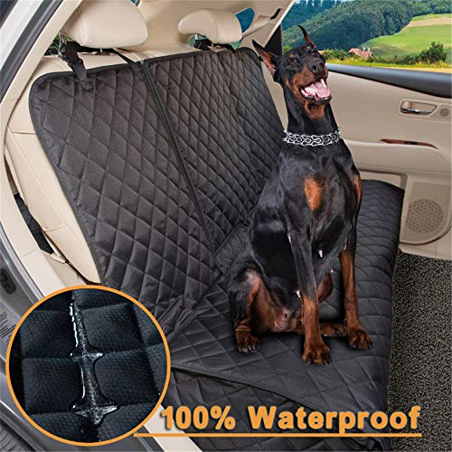 Yesyees Waterproof Dog Car Seat Covers Pet Seat Cover Nonslip Bench Seat Cover Available For Middle Seat Belt And Armrest Fits Most Cars, Trucks And Suvs(Black) #TOP2